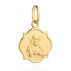 Złoty medalik dwustronny z Matką Szkaplerzną i Jezusem pr. 585